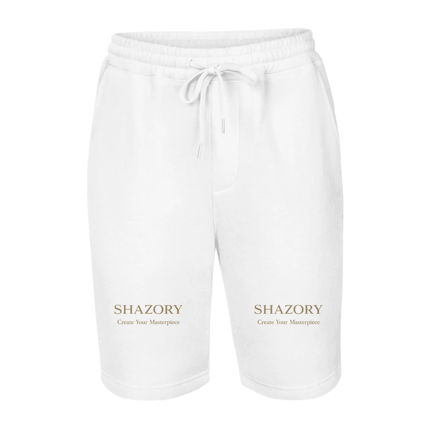 Men's Fleece Shorts — personalized photo or design printed on men's fleece shorts from Shazory