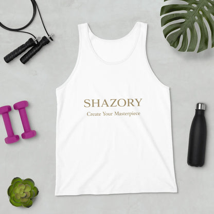 Men's Staple Tank Top — personalized photo or design printed on men's staple tank top from Shazory