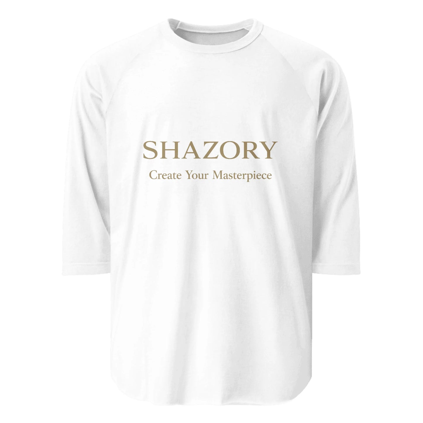Unisex 3/4 Sleeve Raglan Shirt — personalized photo or design printed on unisex 3/4 sleeve raglan shirt from Shazory