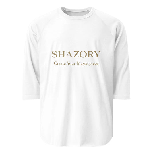 Unisex 3/4 Sleeve Raglan Shirt — personalized photo or design printed on unisex 3/4 sleeve raglan shirt from Shazory