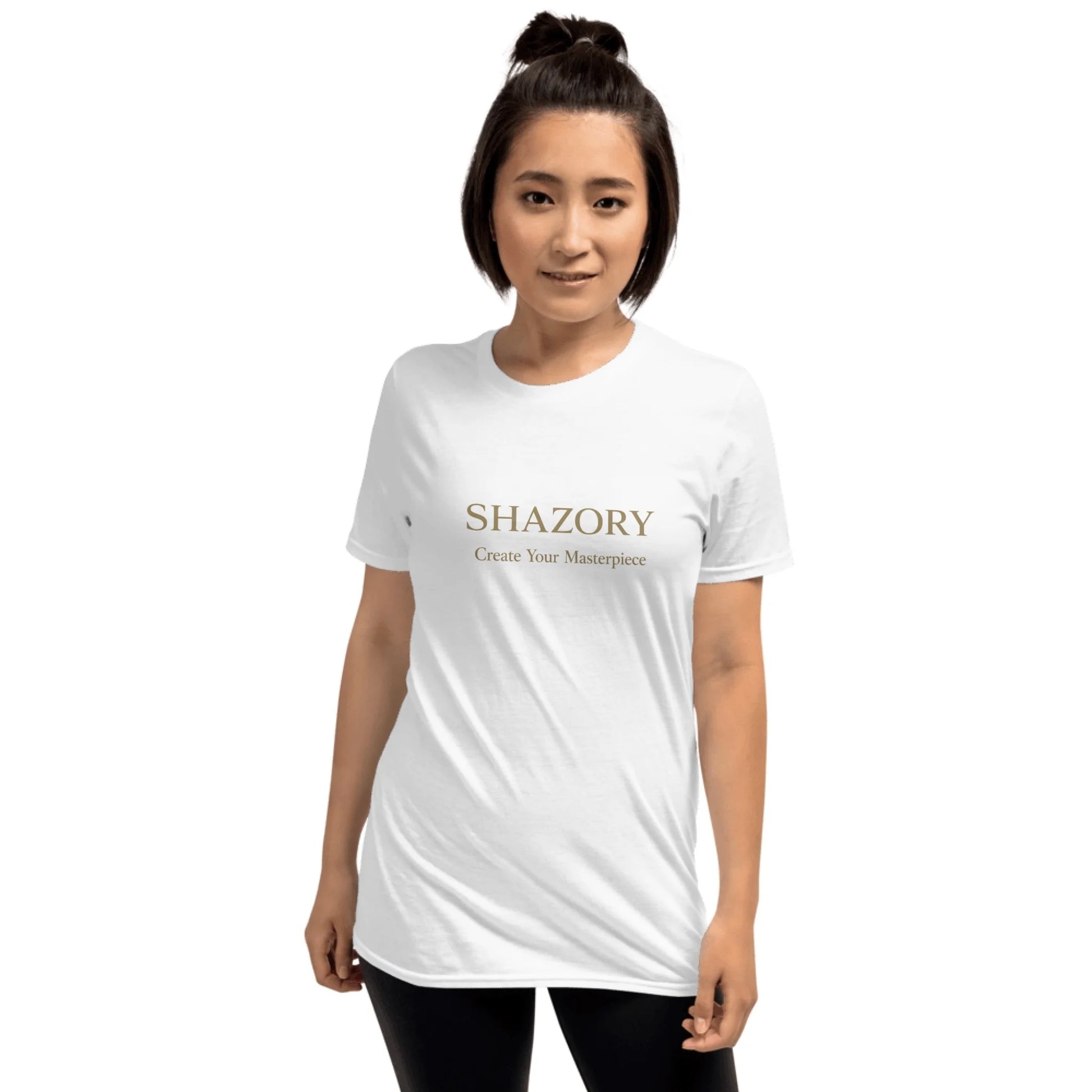 Lifestyle styling of personalized unisex basic softstyle t-shirt — apparel ready for daily use