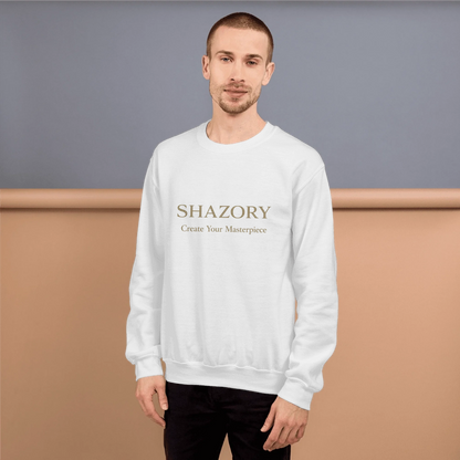 Alternate angle of custom unisex crew neck sweatshirt — personalized design with apparel