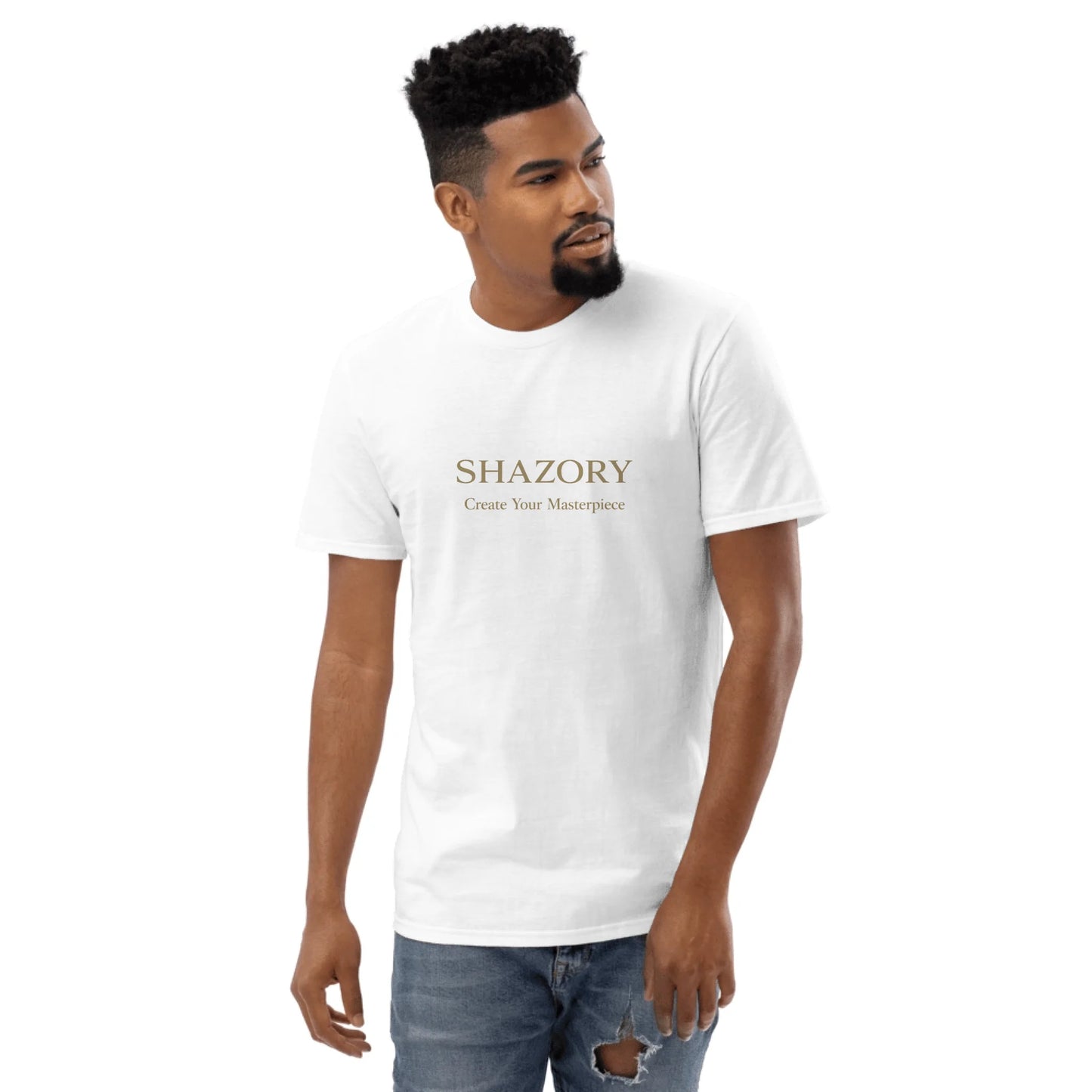 Front view of personalized unisex lightweight t-shirt — unisex tee for everyday use