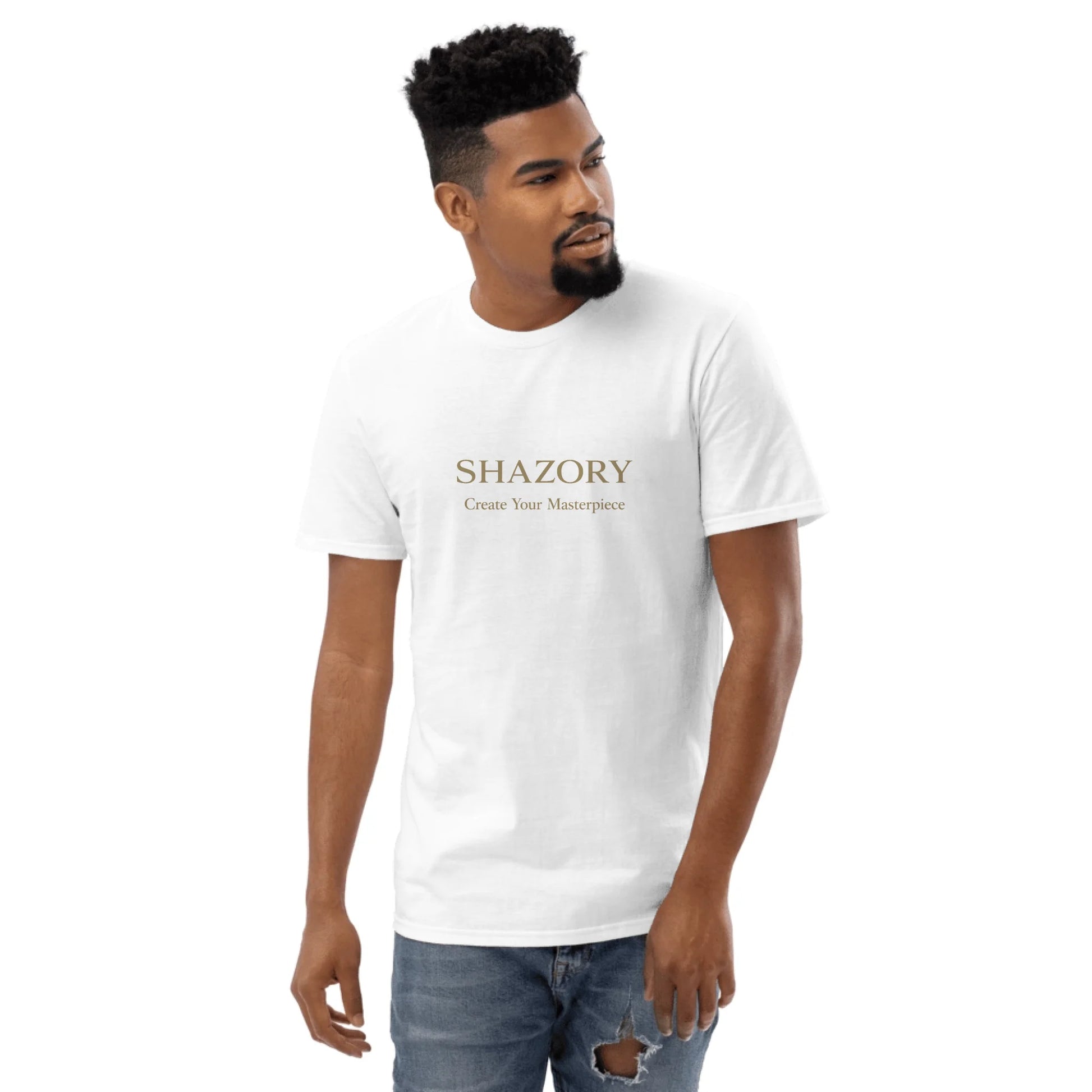 Front view of personalized unisex lightweight t-shirt — unisex tee for everyday use