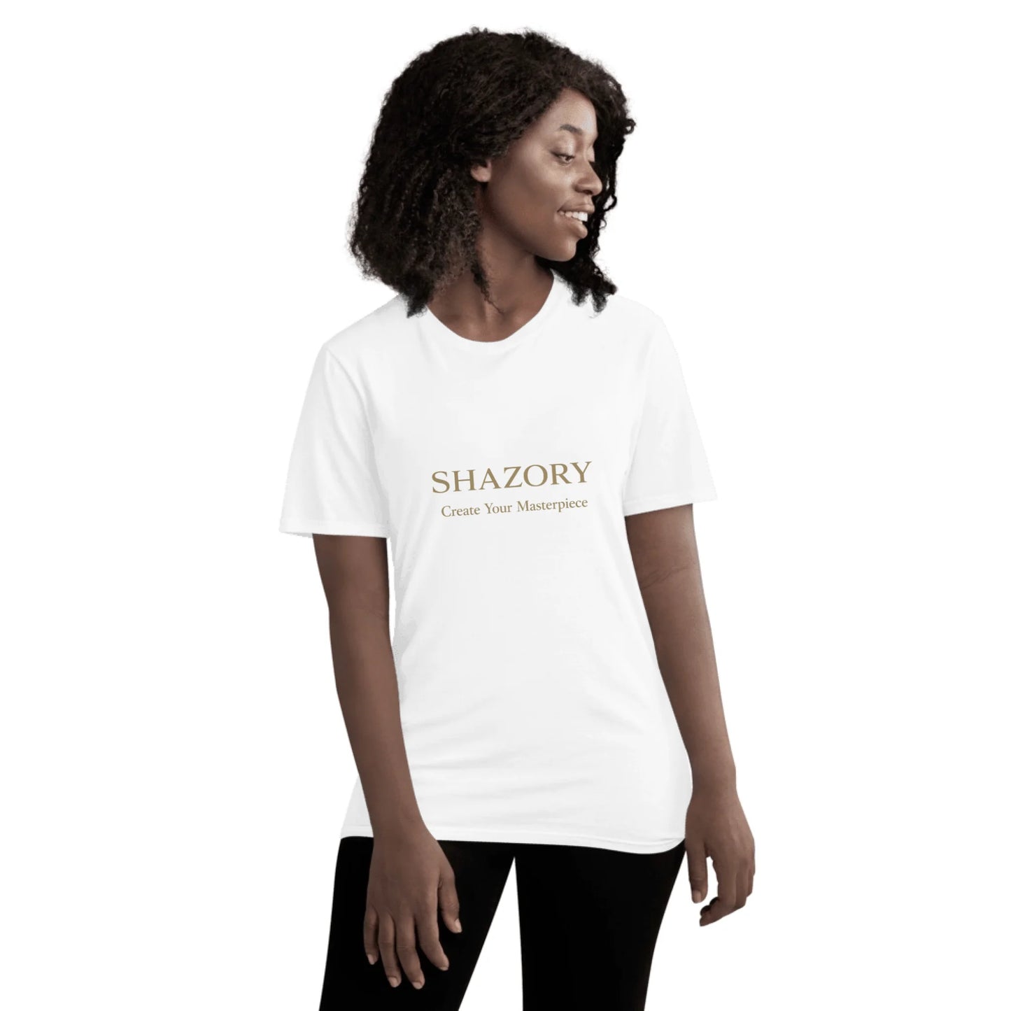 Close-up detail of custom photo print on unisex lightweight t-shirt — graphic tee surface texture