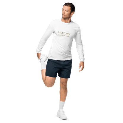 Alternate angle of custom unisex long sleeve tee — personalized design with apparel