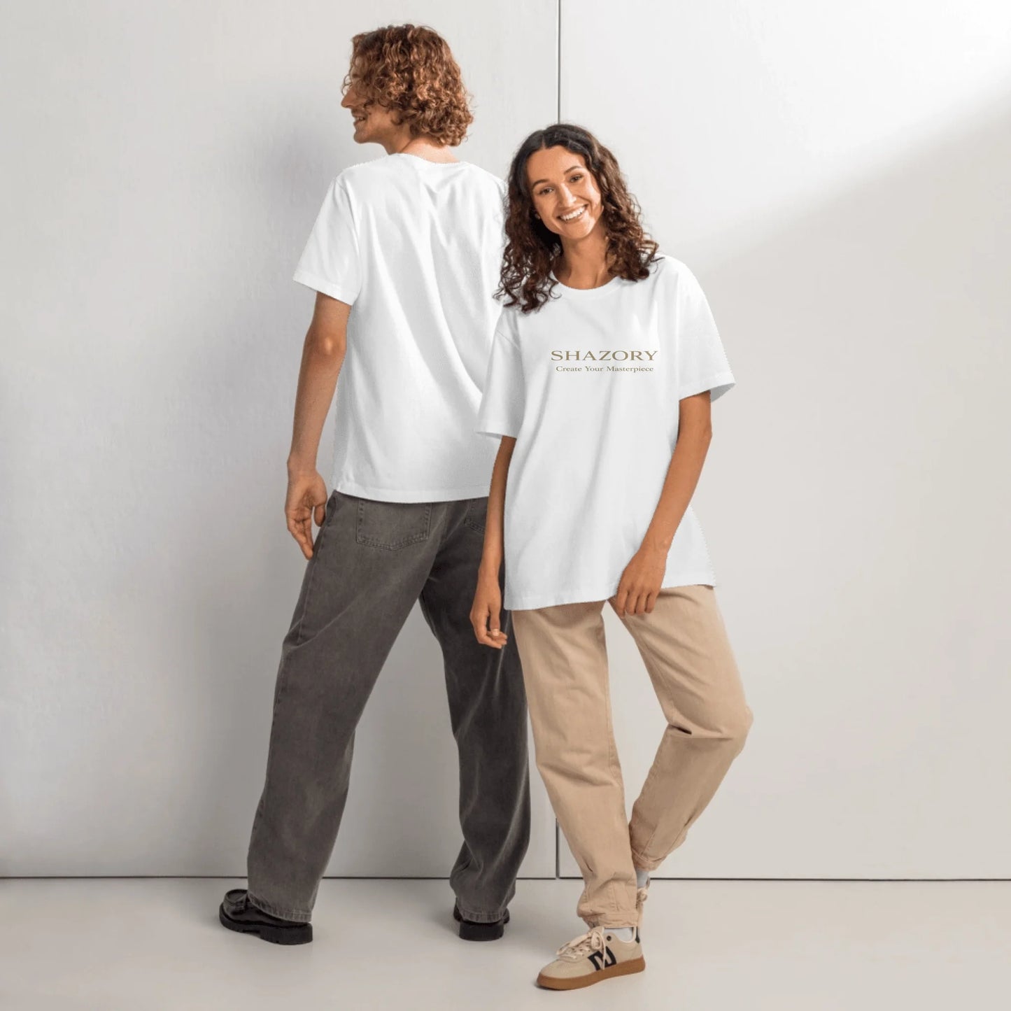 Front view of personalized unisex oversized garment-dyed t-shirt — oversized tee for everyday use