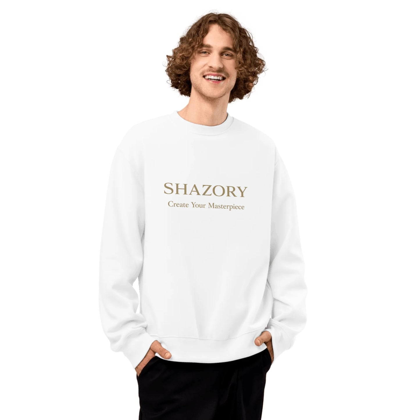 Front view of personalized unisex oversized heavyweight sweatshirt — oversized sweatshirt for everyday use