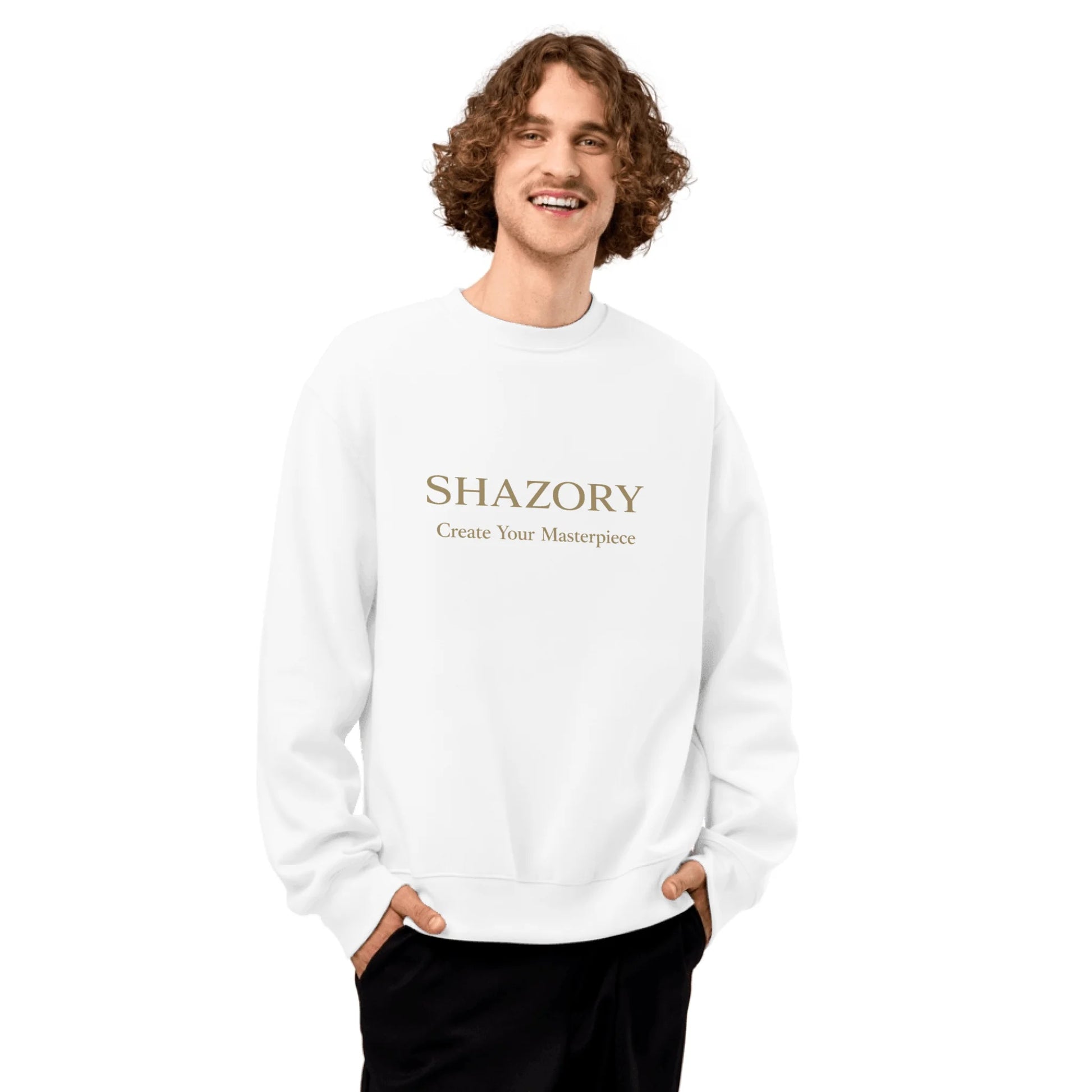 Front view of personalized unisex oversized heavyweight sweatshirt — oversized sweatshirt for everyday use