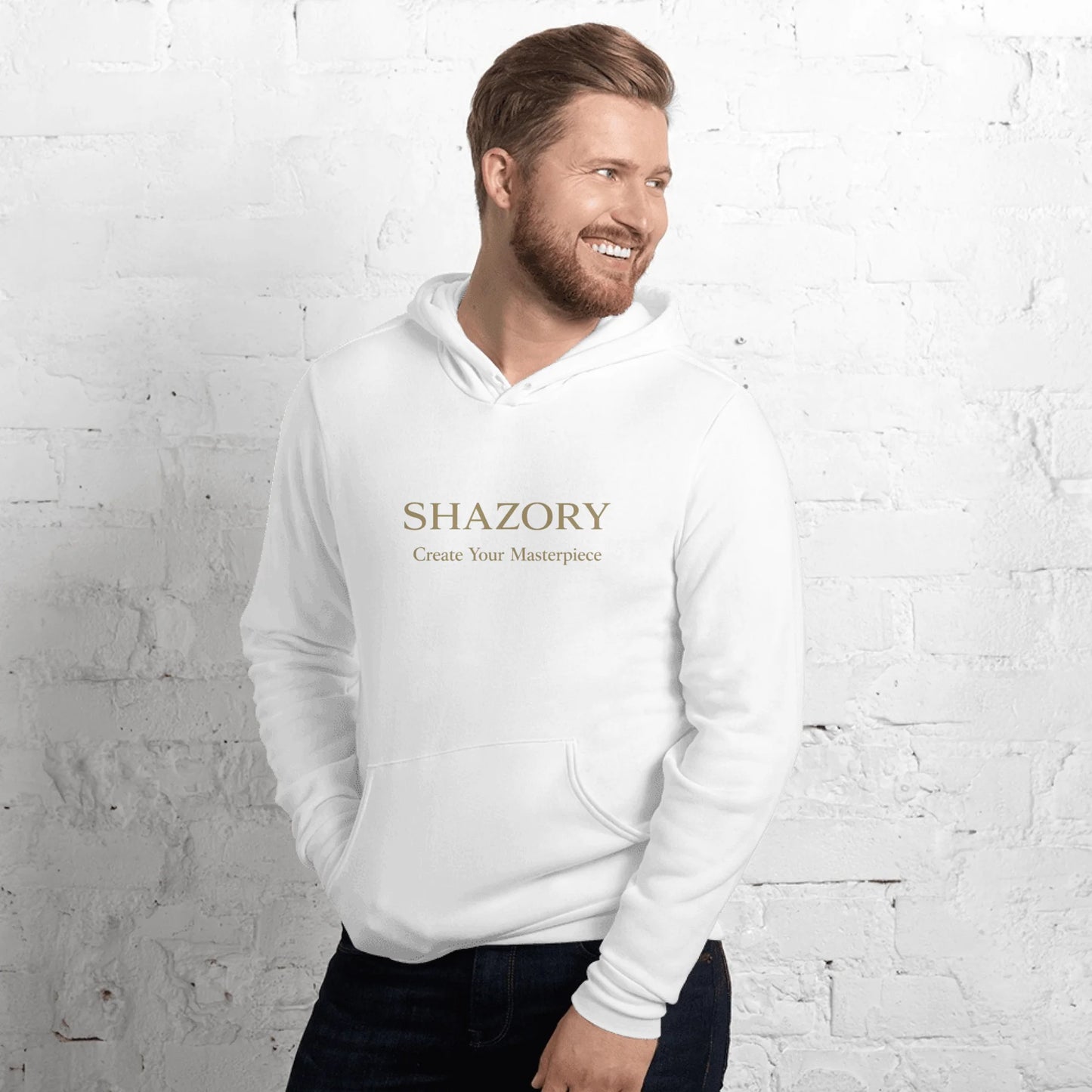 Front view of personalized unisex pullover hoodie — unisex hoodie for everyday use