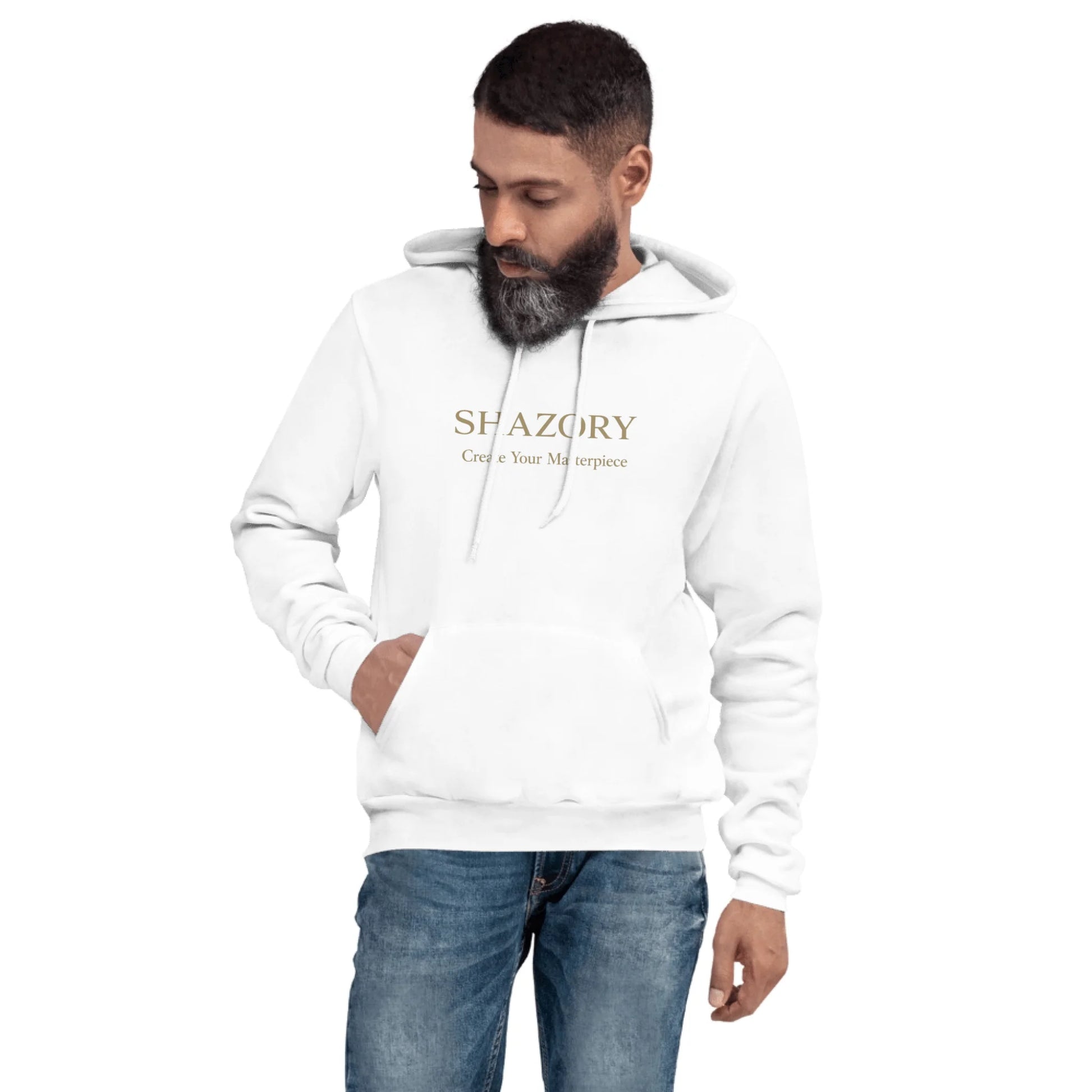 Color or size variation of personalized unisex pullover hoodie — custom fleece lined
