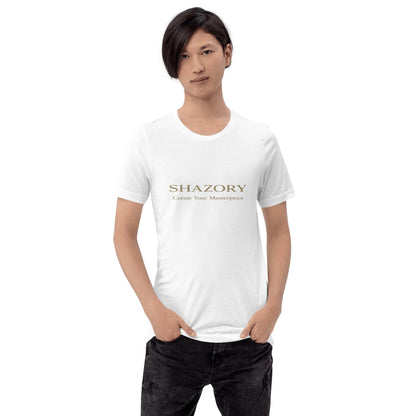 Lifestyle styling of personalized unisex staple t-shirt — apparel ready for daily use
