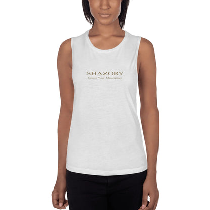 Custom Muscle Tank — personalized photo or design printed on women's muscle tank top from Shazory