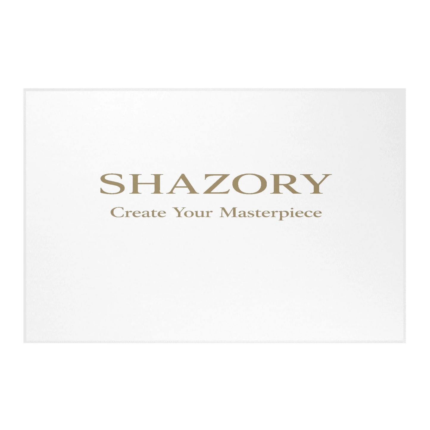 Shazory chenille area rug as housewarming gift — custom photo printed floor decor made to order