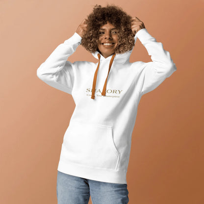 Custom premium pullover hoodie shown in use — hoodie made for everyday styling