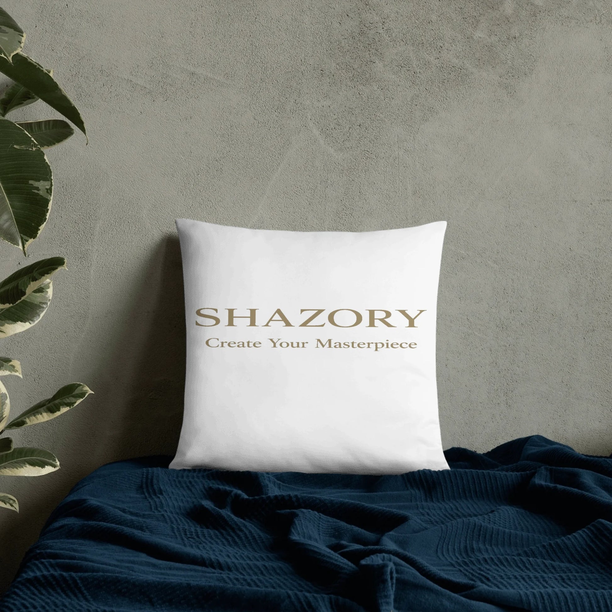 Close-up detail of custom photo print on all-over print basic pillow — pillow surface texture