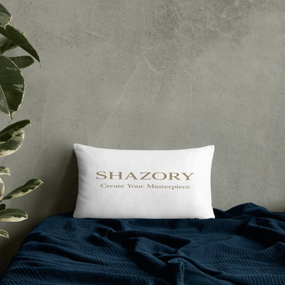 Alternate angle of custom all-over print basic pillow — personalized design with pillow