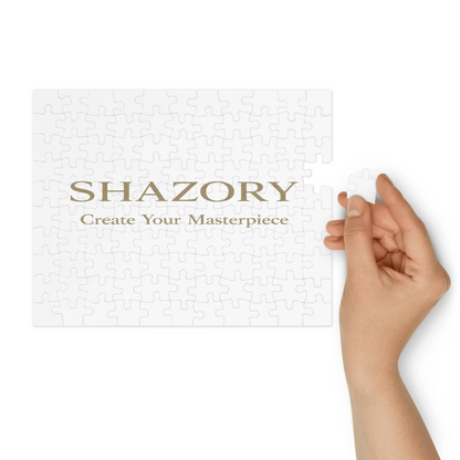 Front view of personalized jigsaw puzzle with tin — puzzle for everyday use