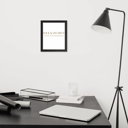 Alternate angle of custom premium luster framed poster — personalized design with framed poster