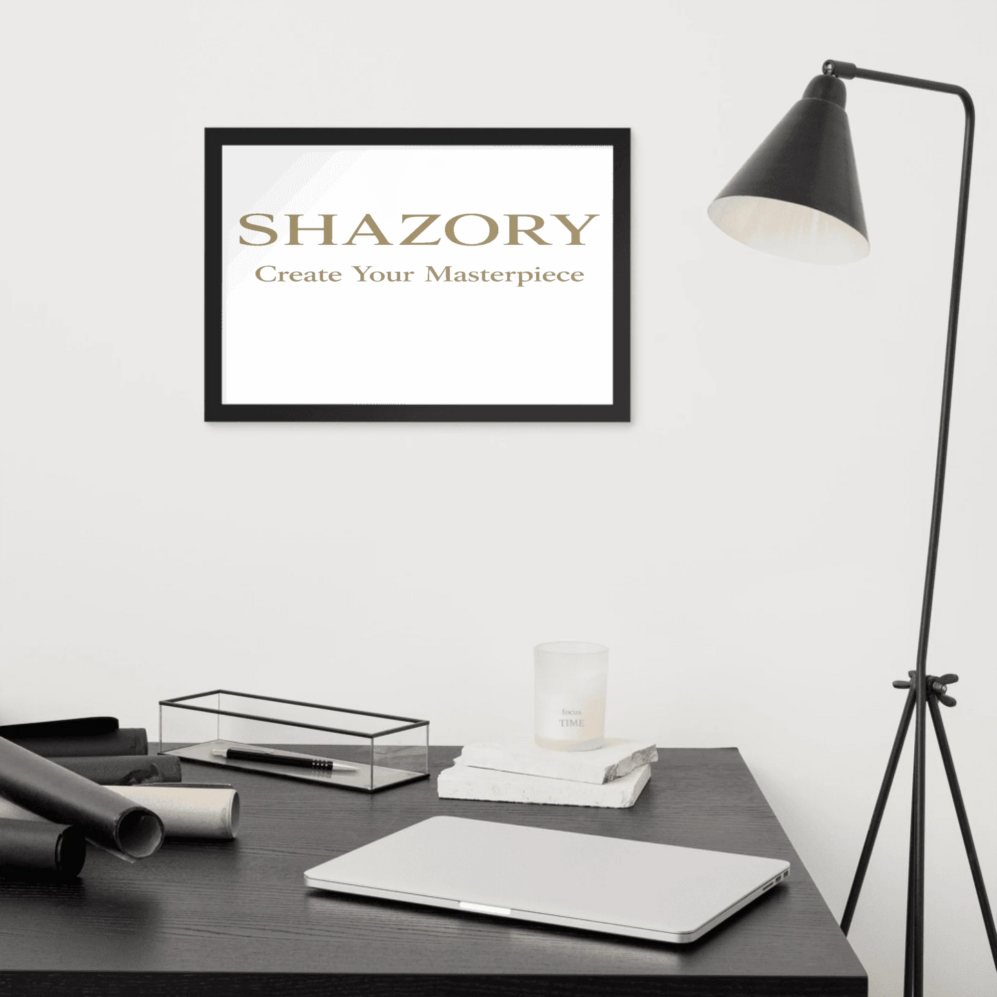 Color or size variation of personalized premium luster framed poster — custom framed poster