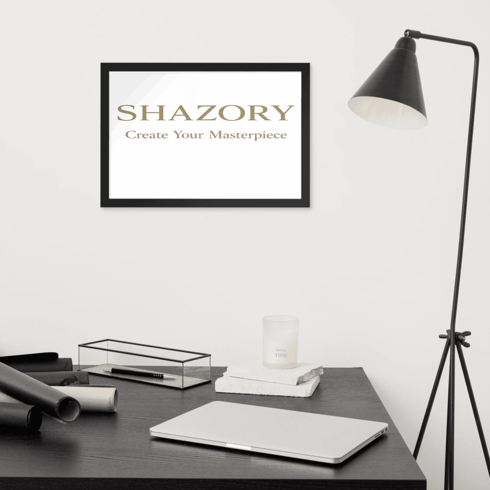 Color or size variation of personalized premium luster framed poster — custom framed poster