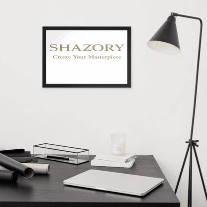 Color or size variation of personalized premium luster framed poster — custom framed poster