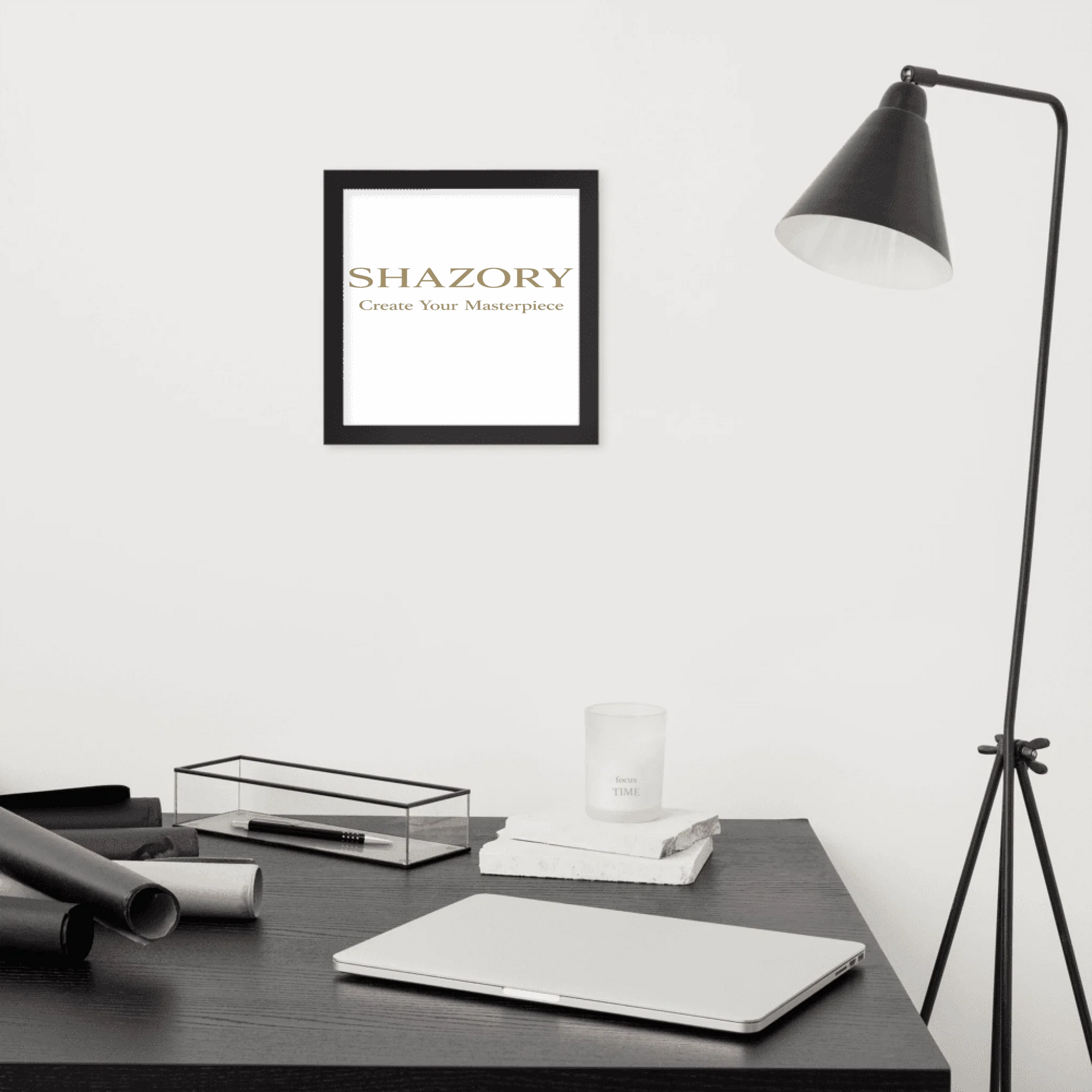 Side profile of custom premium luster framed poster — personalized framed poster detail