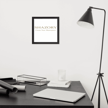 Side profile of custom premium luster framed poster — personalized framed poster detail