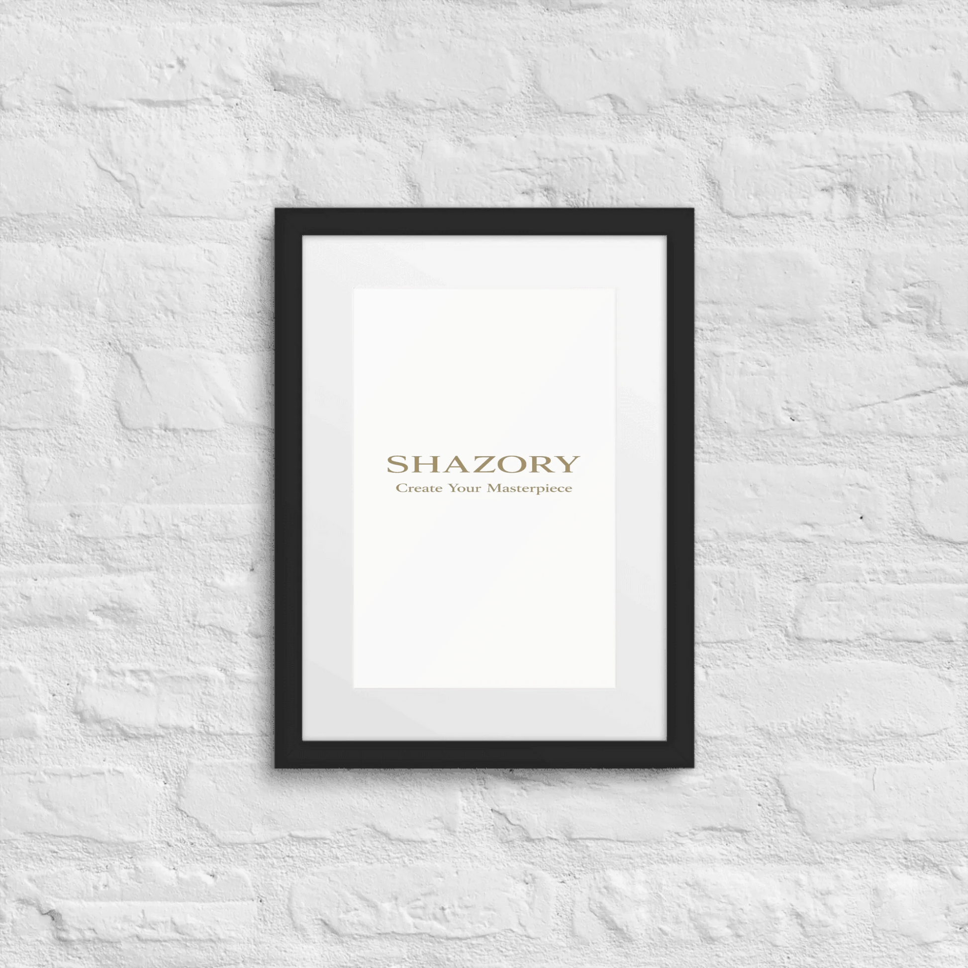 Custom matte framed poster with mat and personalized photo or design from Shazory