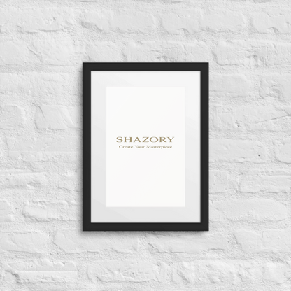 Custom matte framed poster with mat and personalized photo or design from Shazory