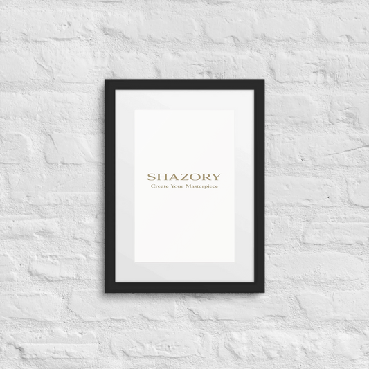 Custom matte framed poster with mat and personalized photo or design from Shazory