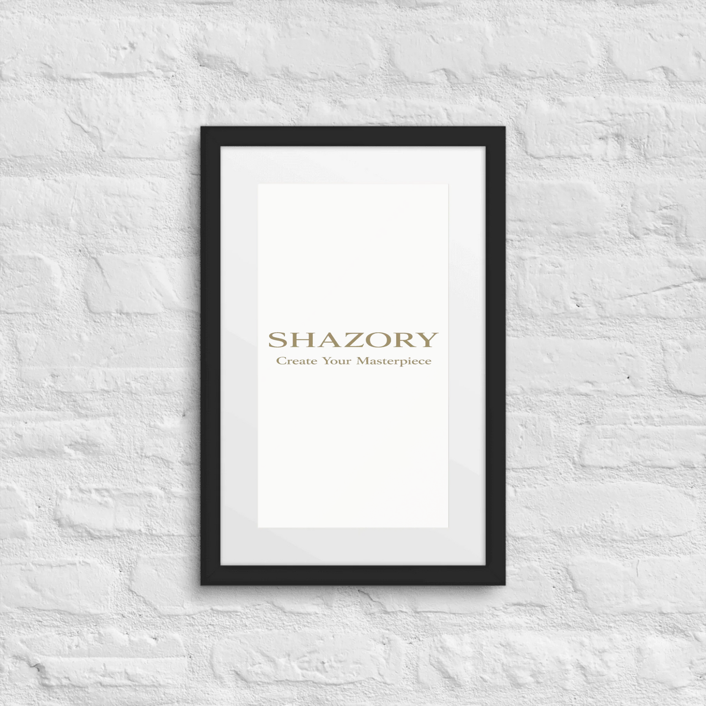 Front view of personalized matte framed poster with mat — framed poster for everyday wall display