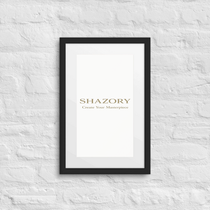 Front view of personalized matte framed poster with mat — framed poster for everyday wall display