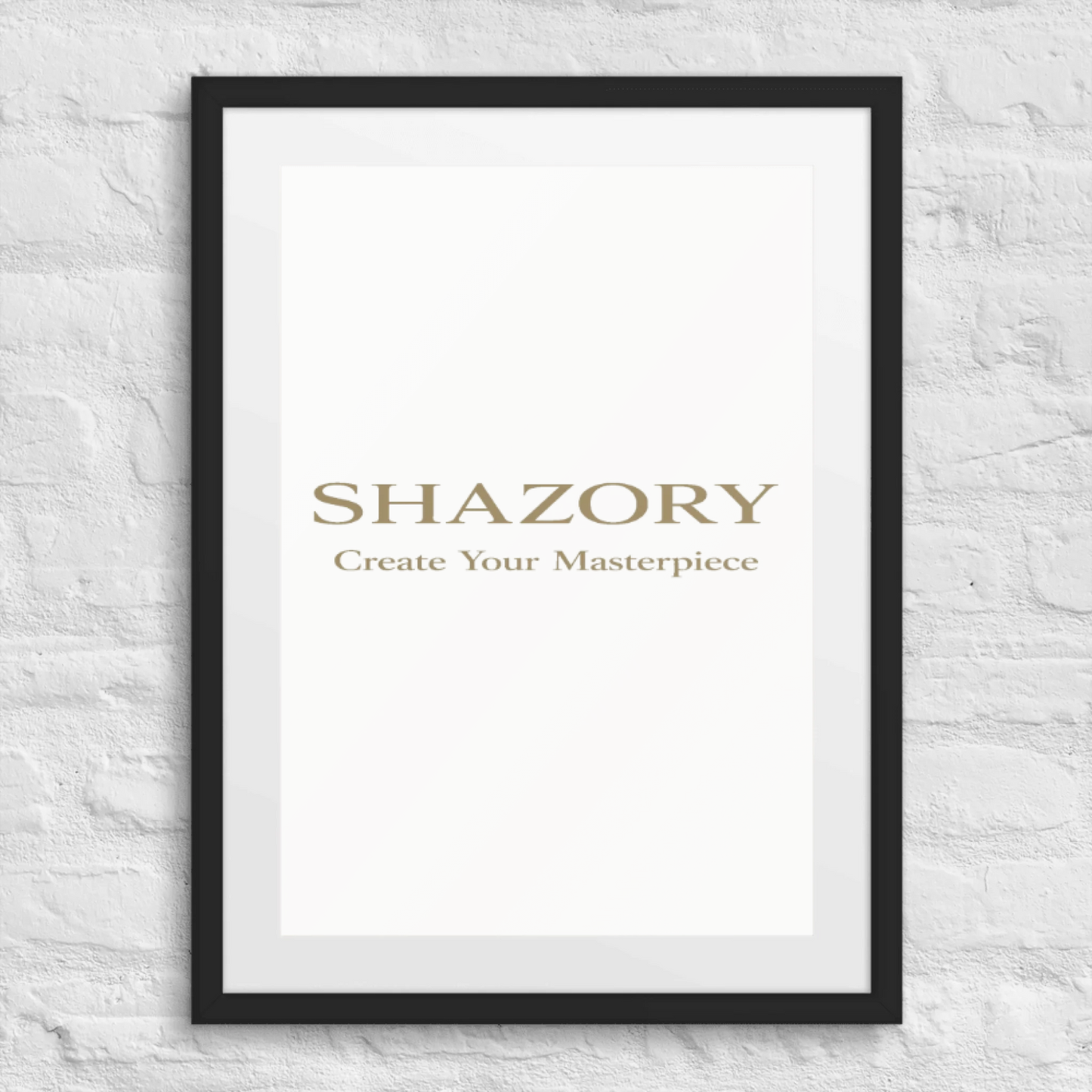 Lifestyle styling of personalized matte framed poster with mat — framed poster ready for the wall