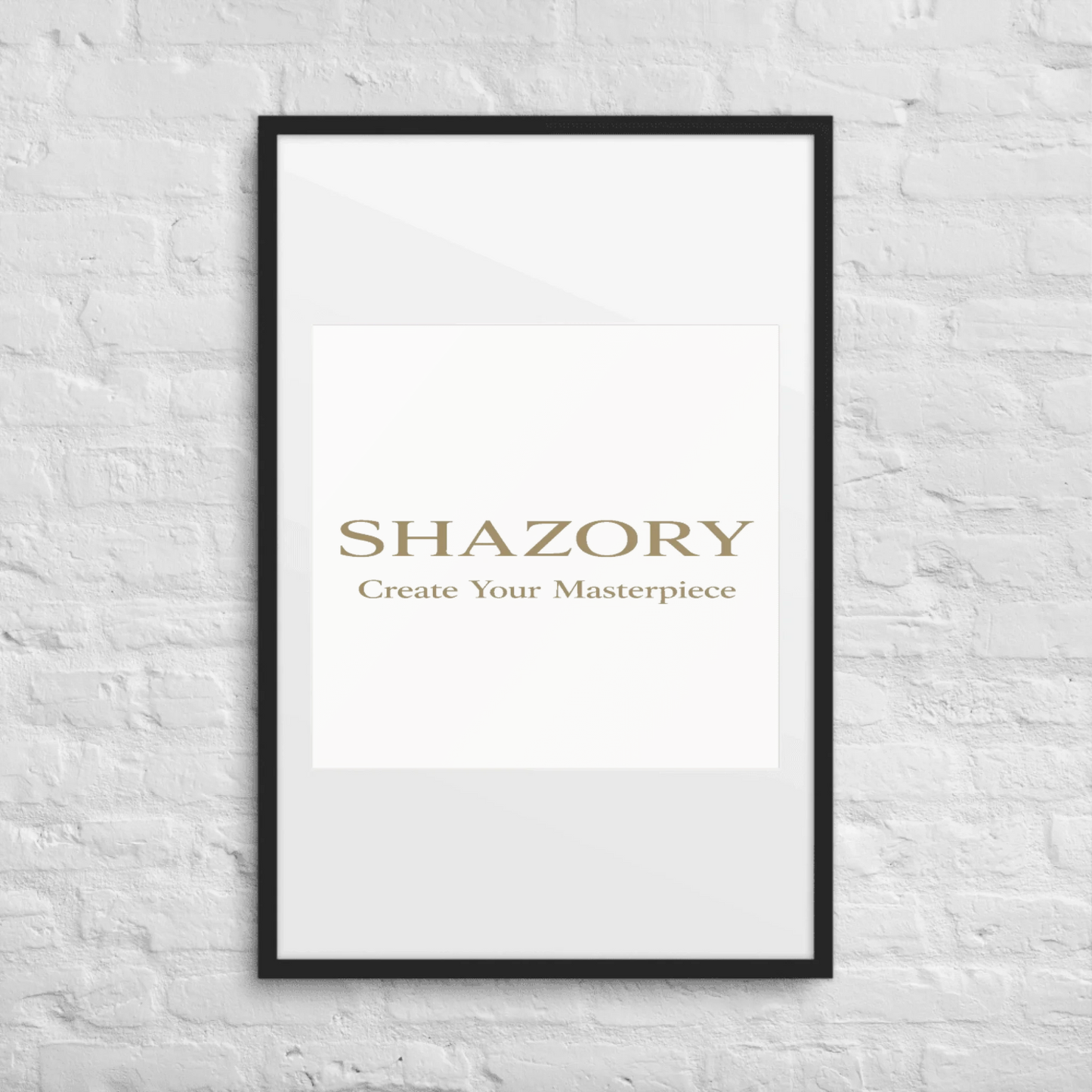 Alternate angle of custom matte framed poster with mat — personalized design with framed poster