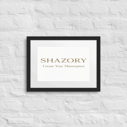 Color or size variation of personalized matte framed poster with mat — custom framed poster