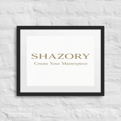 Custom matte framed poster with mat shown in use — framed poster made for the gallery wall