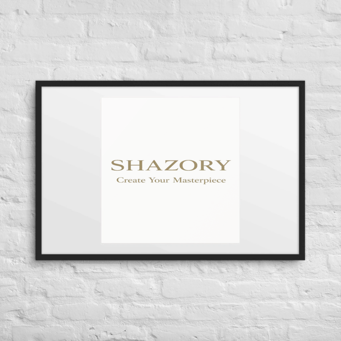 Side profile of custom matte framed poster with mat — personalized framed poster detail