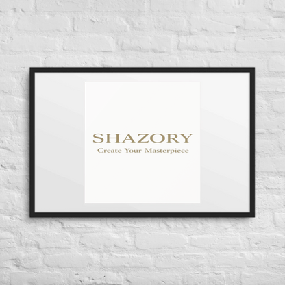 Side profile of custom matte framed poster with mat — personalized framed poster detail
