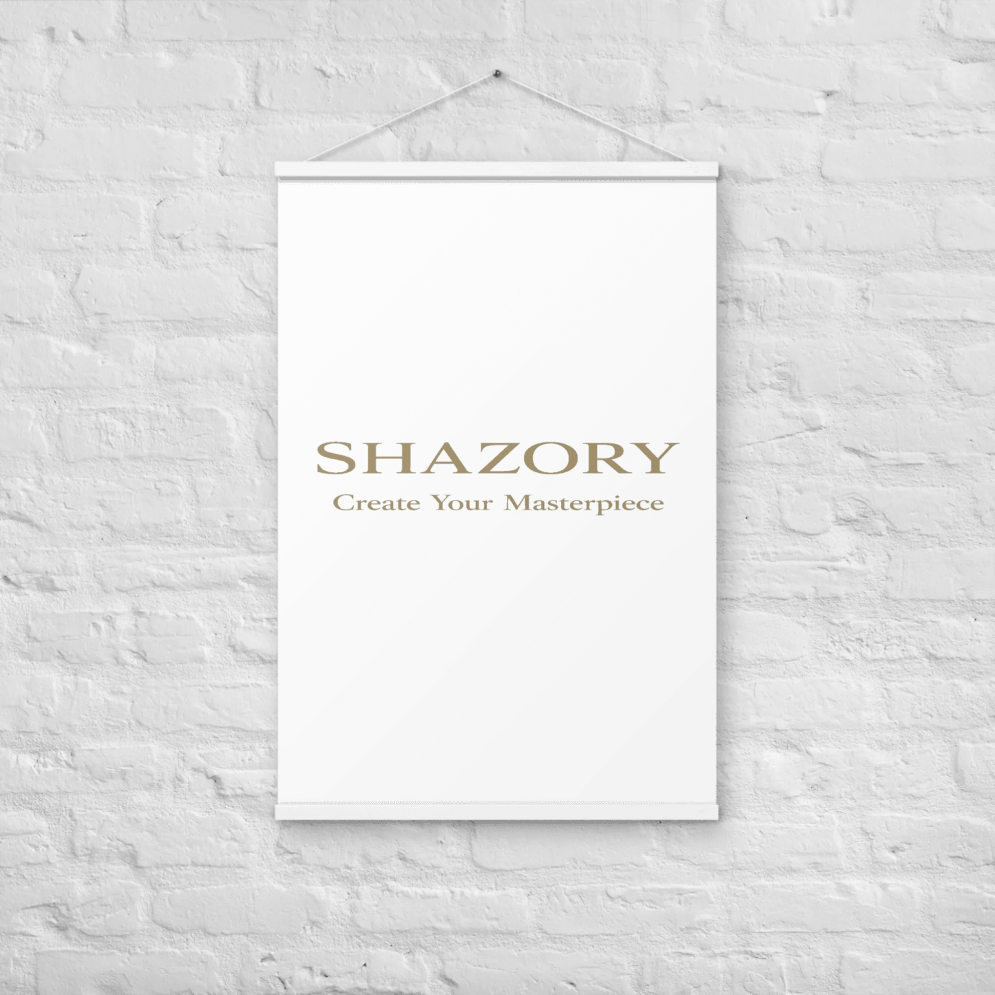 Front view of personalized enhanced matte poster with hanger — hanger poster for everyday wall display