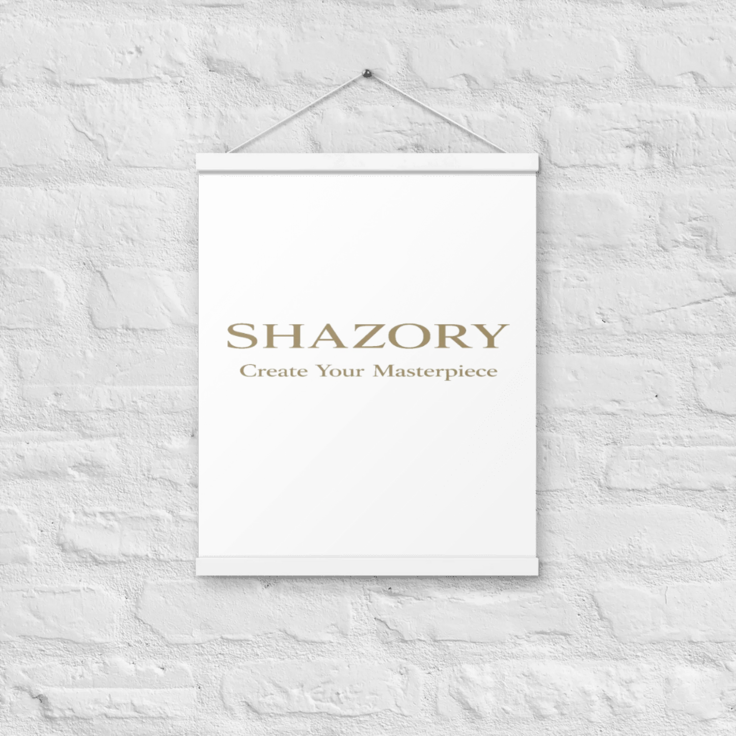 Close-up detail of custom photo print on enhanced matte poster with hanger — hanger poster surface texture