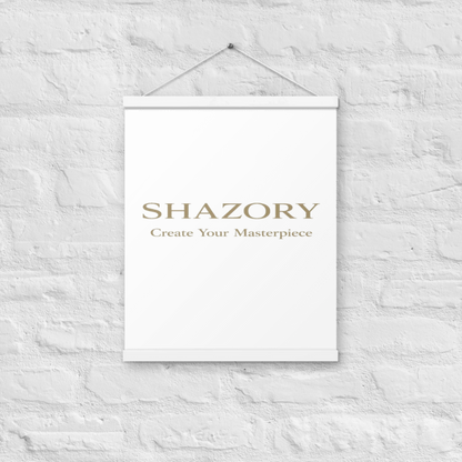 Close-up detail of custom photo print on enhanced matte poster with hanger — hanger poster surface texture