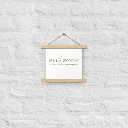 Lifestyle styling of personalized enhanced matte poster with hanger — hanger poster ready for the wall