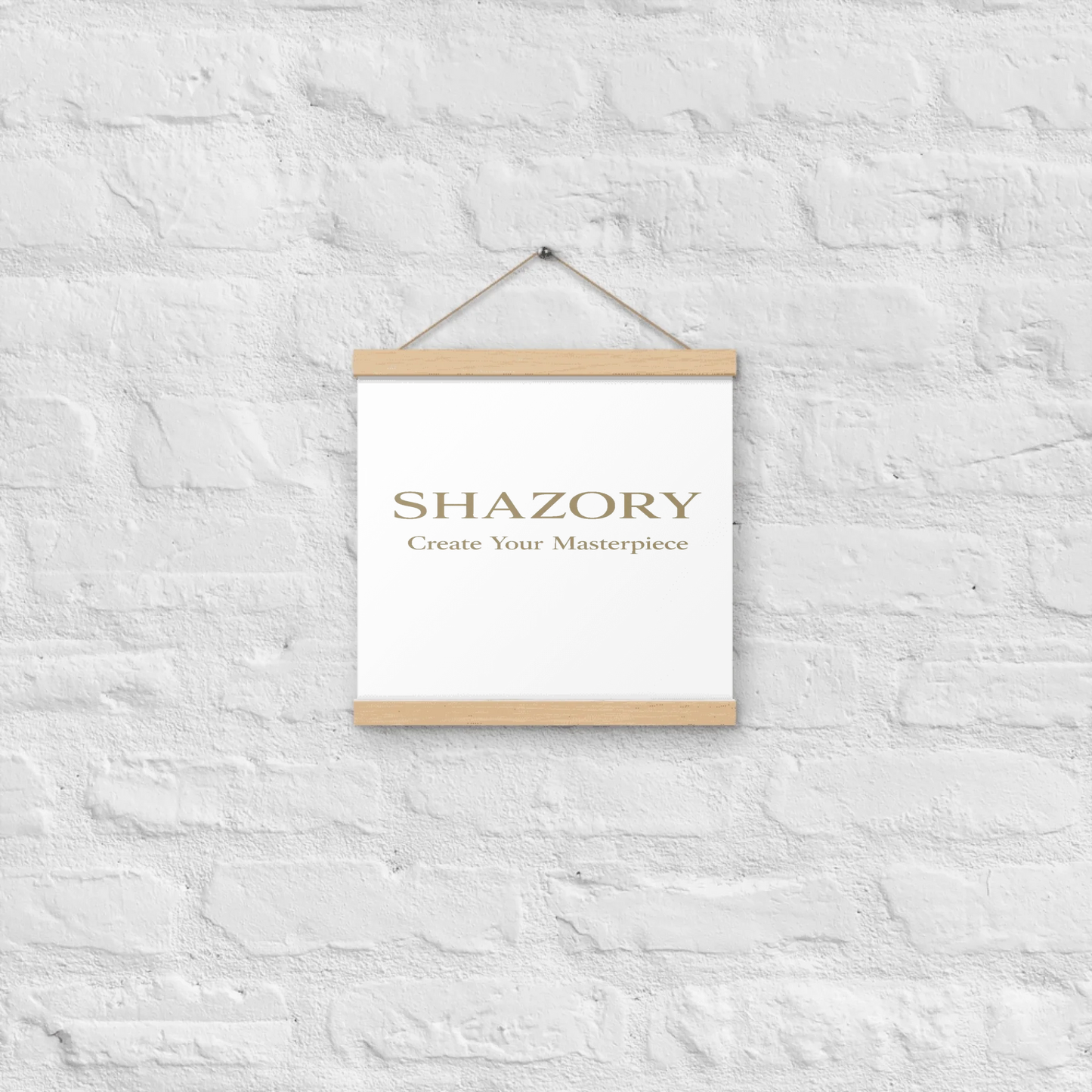 Alternate angle of custom enhanced matte poster with hanger — personalized design with hanger poster