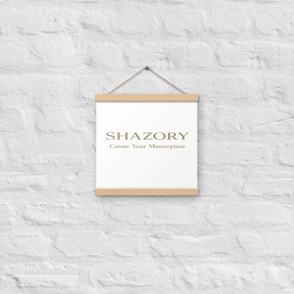 Alternate angle of custom enhanced matte poster with hanger — personalized design with hanger poster