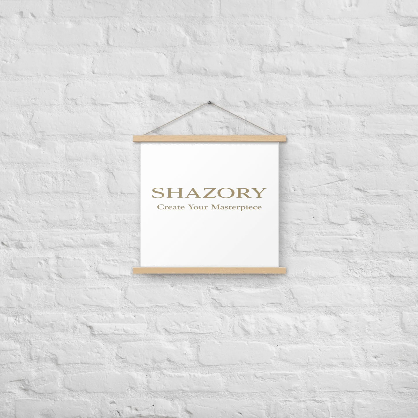 Detail texture macro of custom enhanced matte poster with hanger — premium hanger poster finish