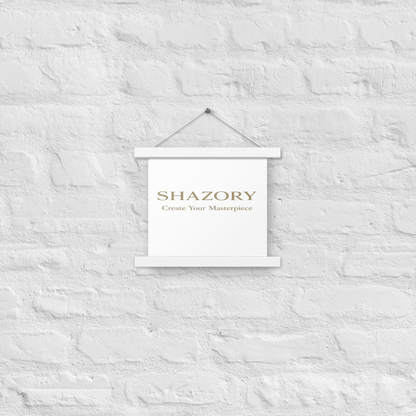 Custom enhanced matte poster with hanger shown in use — hanger poster made for the gallery wall