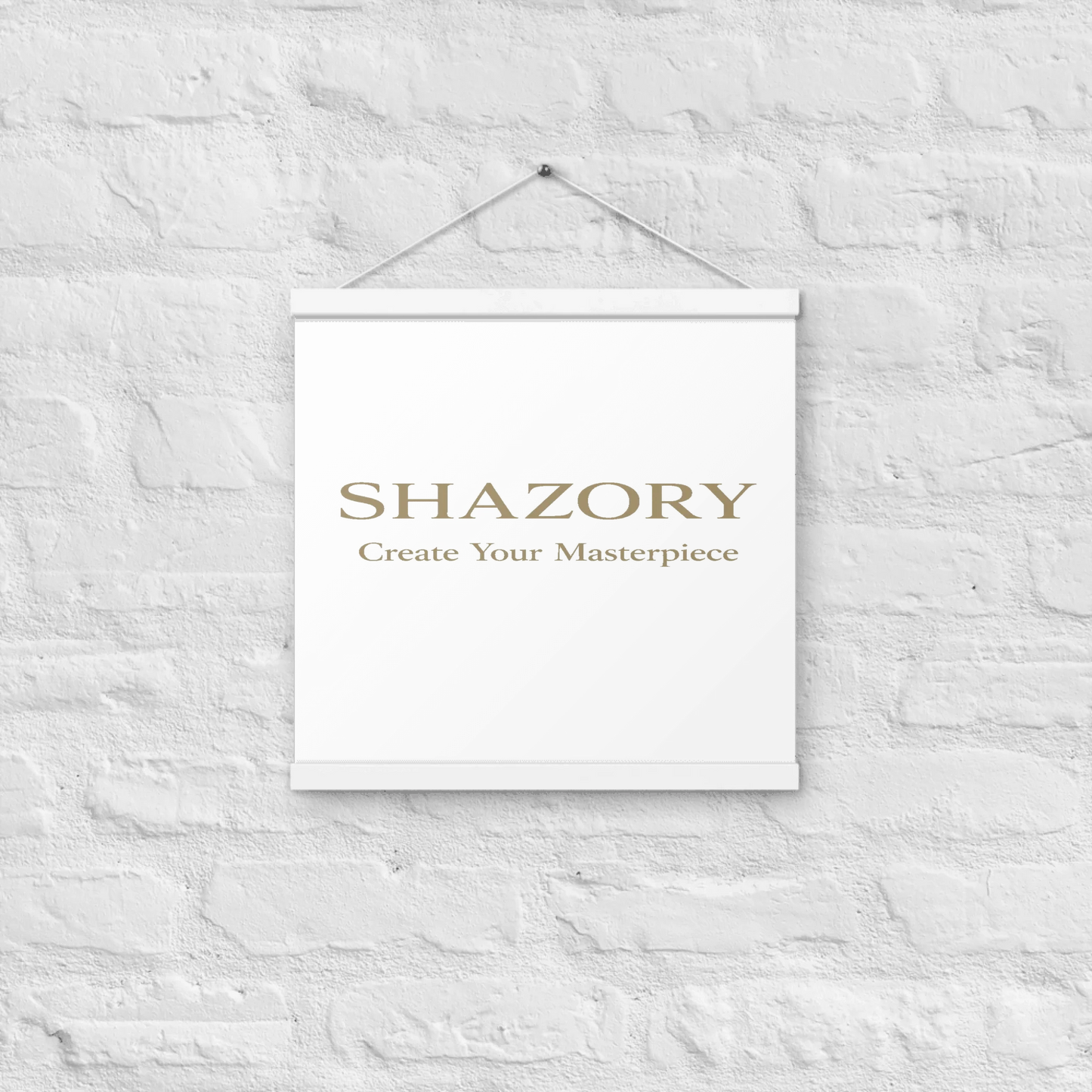 Side profile of custom enhanced matte poster with hanger — personalized hanger poster detail