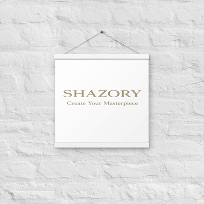 Side profile of custom enhanced matte poster with hanger — personalized hanger poster detail