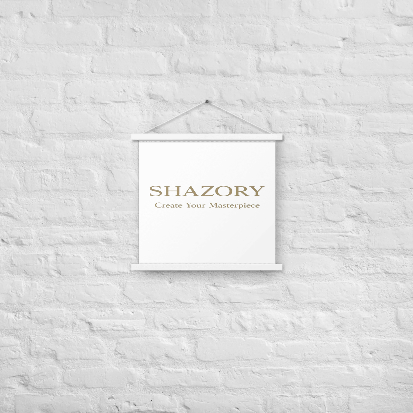 Back view of personalized enhanced matte poster with hanger — custom hanger poster print quality